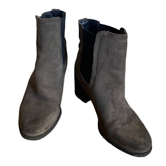Sam Edelman Women's Gray Chunk Heel Chelsea Boots Size 7.5 - Picture 2 of 7